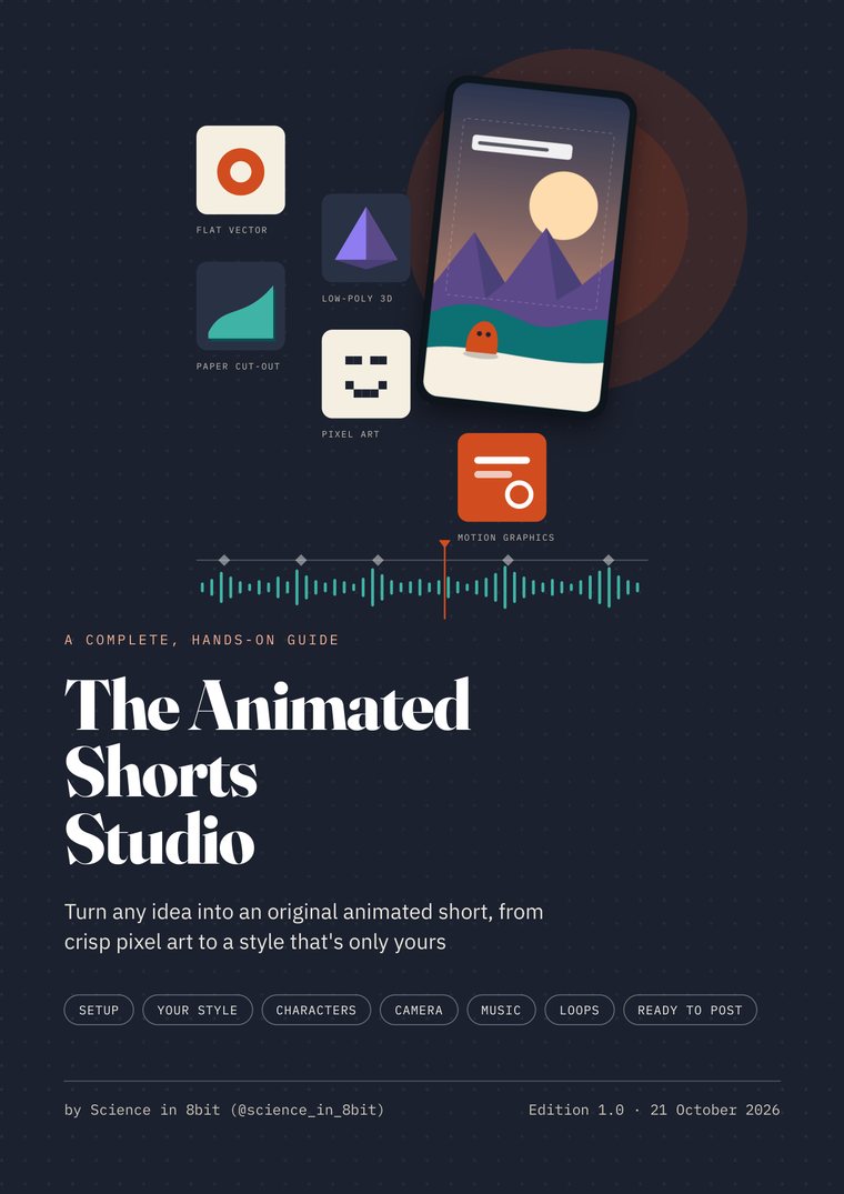 The guide's cover: The Animated Shorts Studio, by Science in 8bit.